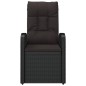 vidaXL Gartensessel mit Kissen 2 Stk. Verstellbar Schwarz Poly Rattan vidaXL Gartensessel mit Kissen 2 Stk. Verstellbar Schwarz Poly Rattan