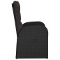 vidaXL Gartensessel mit Kissen 2 Stk. Verstellbar Schwarz Poly Rattan vidaXL Gartensessel mit Kissen 2 Stk. Verstellbar Schwarz Poly Rattan
