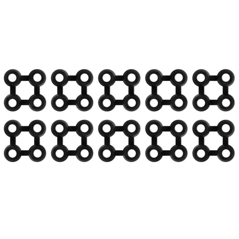 vidaXL Verbinder für Ringgummimatten 10 Stk. Gummi Schwarz vidaXL Verbinder für Ringgummimatten 10 Stk. Gummi Schwarz