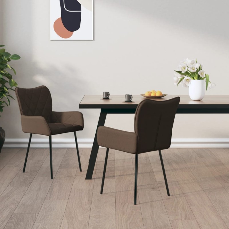 vidaXL Esszimmerstühle 2 Stk. Taupe Stoff vidaXL Esszimmerstühle 2 Stk. Taupe Stoff