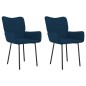 vidaXL Esszimmerstühle 2 Stk. Blau Samt vidaXL Esszimmerstühle 2 Stk. Blau Samt
