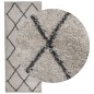 vidaXL Teppich Shaggy Hochflor Modern Beige und Anthrazit 80x200 cm vidaXL Teppich Shaggy Hochflor Modern Beige und Anthrazit 80x200 cm
