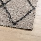 vidaXL Teppich Shaggy Hochflor Modern Beige und Anthrazit 80x200 cm vidaXL Teppich Shaggy Hochflor Modern Beige und Anthrazit 80x200 cm