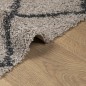 vidaXL Teppich Shaggy Hochflor Modern Beige und Anthrazit 80x200 cm vidaXL Teppich Shaggy Hochflor Modern Beige und Anthrazit 80x200 cm