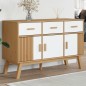 vidaXL Sideboard OLDEN Weiß und Braun 114x43x73,5 cm Massivholz Kiefer vidaXL Sideboard OLDEN Weiß und Braun 114x43x73,5 cm Massivholz Kiefer