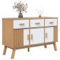 vidaXL Sideboard OLDEN Weiß und Braun 114x43x73,5 cm Massivholz Kiefer vidaXL Sideboard OLDEN Weiß und Braun 114x43x73,5 cm Massivholz Kiefer