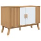 vidaXL Sideboard OLDEN Weiß und Braun 114x43x73,5 cm Massivholz Kiefer vidaXL Sideboard OLDEN Weiß und Braun 114x43x73,5 cm Massivholz Kiefer