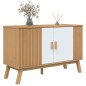 vidaXL Sideboard OLDEN Weiß und Braun 114x43x73,5 cm Massivholz Kiefer vidaXL Sideboard OLDEN Weiß und Braun 114x43x73,5 cm Massivholz Kiefer