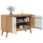 vidaXL Sideboard OLDEN Weiß und Braun 114x43x73,5 cm Massivholz Kiefer vidaXL Sideboard OLDEN Weiß und Braun 114x43x73,5 cm Massivholz Kiefer