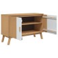 vidaXL Sideboard OLDEN Weiß und Braun 114x43x73,5 cm Massivholz Kiefer vidaXL Sideboard OLDEN Weiß und Braun 114x43x73,5 cm Massivholz Kiefer