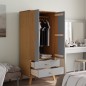 vidaXL Kleiderschrank OLDEN Grau Braun 76,5x53x172cm Massivholz Kiefer vidaXL Kleiderschrank OLDEN Grau Braun 76,5x53x172cm Massivholz Kiefer