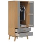 vidaXL Kleiderschrank OLDEN Grau Braun 76,5x53x172cm Massivholz Kiefer vidaXL Kleiderschrank OLDEN Grau Braun 76,5x53x172cm Massivholz Kiefer