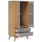 vidaXL Kleiderschrank OLDEN Grau Braun 76,5x53x172cm Massivholz Kiefer vidaXL Kleiderschrank OLDEN Grau Braun 76,5x53x172cm Massivholz Kiefer