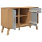 vidaXL Sideboard OLDEN Grau und Braun 114x43x73,5 cm Massivholz Kiefer vidaXL Sideboard OLDEN Grau und Braun 114x43x73,5 cm Massivholz Kiefer