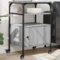 vidaXL Druckerständer 3 Ablagen Grau Sonoma 50x40x76 cm Holzwerkstoff vidaXL Druckerständer 3 Ablagen Grau Sonoma 50x40x76 cm Holzwerkstoff