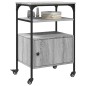 vidaXL Druckerständer 3 Ablagen Grau Sonoma 50x40x76 cm Holzwerkstoff vidaXL Druckerständer 3 Ablagen Grau Sonoma 50x40x76 cm Holzwerkstoff