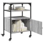 vidaXL Druckerständer 3 Ablagen Grau Sonoma 50x40x76 cm Holzwerkstoff vidaXL Druckerständer 3 Ablagen Grau Sonoma 50x40x76 cm Holzwerkstoff