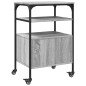vidaXL Druckerständer 3 Ablagen Grau Sonoma 50x40x76 cm Holzwerkstoff vidaXL Druckerständer 3 Ablagen Grau Sonoma 50x40x76 cm Holzwerkstoff