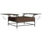 vidaXL Couchtisch Braun Eichen-Optik 95x95x45 cm Holzwerkstoff Metall vidaXL Couchtisch Braun Eichen-Optik 95x95x45 cm Holzwerkstoff Metall