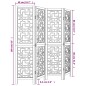 vidaXL 4-tlg. Raumteiler Braun Massivholz Paulownia vidaXL 4-tlg. Raumteiler Braun Massivholz Paulownia