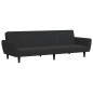 vidaXL Schlafsofa 2-Sitzer mit Fußhocker Schwarz Samt vidaXL Schlafsofa 2-Sitzer mit Fußhocker Schwarz Samt