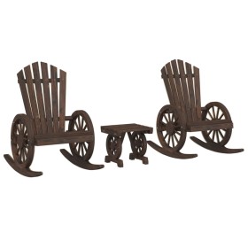 vidaXL 3-tlg. Garten-Lounge-Set Massivholz Tanne