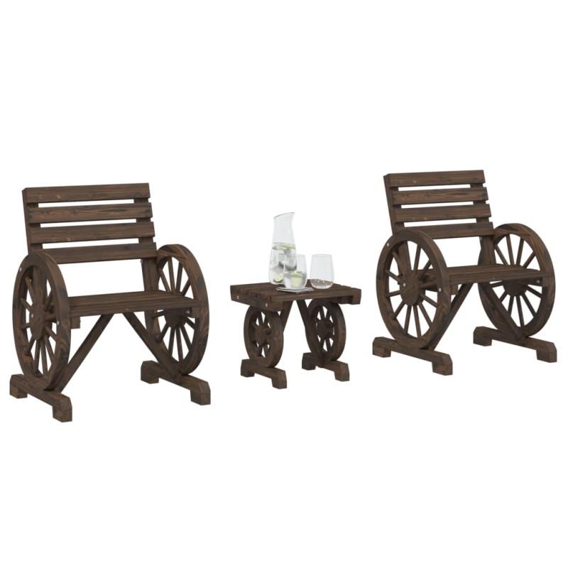 vidaXL 3-tlg. Garten-Lounge-Set Massivholz Tanne vidaXL 3-tlg. Garten-Lounge-Set Massivholz Tanne