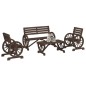vidaXL 4-tlg. Garten-Lounge-Set Massivholz Tanne vidaXL 4-tlg. Garten-Lounge-Set Massivholz Tanne