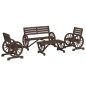 vidaXL 4-tlg. Garten-Lounge-Set Massivholz Tanne vidaXL 4-tlg. Garten-Lounge-Set Massivholz Tanne