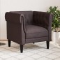 vidaXL Chesterfield-Sessel Dunkelbraun Stoff vidaXL Chesterfield-Sessel Dunkelbraun Stoff