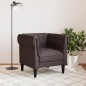 vidaXL Chesterfield-Sessel Dunkelbraun Stoff vidaXL Chesterfield-Sessel Dunkelbraun Stoff