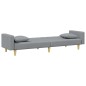 vidaXL Schlafsofa 2-Sitzer mit Kissen und Fußhocker Hellgrau Stoff vidaXL Schlafsofa 2-Sitzer mit Kissen und Fußhocker Hellgrau Stoff