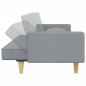 vidaXL Schlafsofa 2-Sitzer mit Kissen und Fußhocker Hellgrau Stoff vidaXL Schlafsofa 2-Sitzer mit Kissen und Fußhocker Hellgrau Stoff
