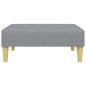 vidaXL Schlafsofa 2-Sitzer mit Kissen und Fußhocker Hellgrau Stoff vidaXL Schlafsofa 2-Sitzer mit Kissen und Fußhocker Hellgrau Stoff
