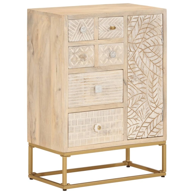 vidaXL Sideboard 55x30x76 cm Massivholz Mango und Eisen vidaXL Sideboard 55x30x76 cm Massivholz Mango und Eisen