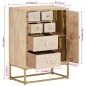 vidaXL Sideboard 55x30x76 cm Massivholz Mango und Eisen vidaXL Sideboard 55x30x76 cm Massivholz Mango und Eisen