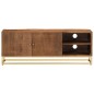vidaXL TV-Schrank 110x30x40 cm Massivholz Mango und Eisen vidaXL TV-Schrank 110x30x40 cm Massivholz Mango und Eisen