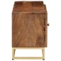 vidaXL TV-Schrank 110x30x40 cm Massivholz Mango und Eisen vidaXL TV-Schrank 110x30x40 cm Massivholz Mango und Eisen