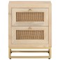 vidaXL Nachttisch 40x30x50 cm Massivholz Mango und Eisen vidaXL Nachttisch 40x30x50 cm Massivholz Mango und Eisen