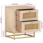 vidaXL Nachttisch 40x30x50 cm Massivholz Mango und Eisen vidaXL Nachttisch 40x30x50 cm Massivholz Mango und Eisen