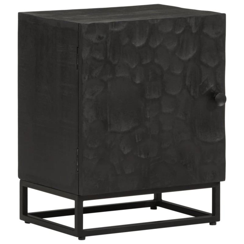 vidaXL Nachttisch Schwarz 40x30x50 cm Massivholz Mango und Eisen vidaXL Nachttisch Schwarz 40x30x50 cm Massivholz Mango und Eisen