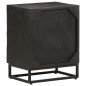 vidaXL Nachttisch Schwarz 40x30x50 cm Massivholz Mango und Eisen vidaXL Nachttisch Schwarz 40x30x50 cm Massivholz Mango und Eisen