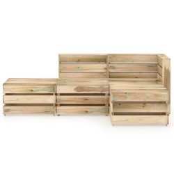 vidaXL 4-tlg. Garten-Lounge-Set Grün Imprägniertes Kiefernholz