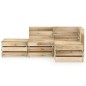 vidaXL 4-tlg. Garten-Lounge-Set Grün Imprägniertes Kiefernholz vidaXL 4-tlg. Garten-Lounge-Set Grün Imprägniertes Kiefernholz