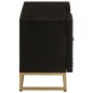 vidaXL TV-Schrank Schwarz 110x30x40 cm Massivholz Mango und Eisen vidaXL TV-Schrank Schwarz 110x30x40 cm Massivholz Mango und Eisen