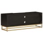 vidaXL TV-Schrank Schwarz 110x30x40 cm Massivholz Mango und Eisen vidaXL TV-Schrank Schwarz 110x30x40 cm Massivholz Mango und Eisen