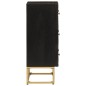 vidaXL Kommode Schwarz 55x30x76 cm Massivholz Mango und Eisen vidaXL Kommode Schwarz 55x30x76 cm Massivholz Mango und Eisen