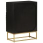vidaXL Kommode Schwarz 55x30x76 cm Massivholz Mango und Eisen vidaXL Kommode Schwarz 55x30x76 cm Massivholz Mango und Eisen