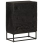 vidaXL Kommode Schwarz 55x30x76 cm Massivholz Mango und Eisen vidaXL Kommode Schwarz 55x30x76 cm Massivholz Mango und Eisen