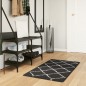 vidaXL Teppich Shaggy Hochflor Modern Schwarz und Creme 60x110 cm vidaXL Teppich Shaggy Hochflor Modern Schwarz und Creme 60x110 cm